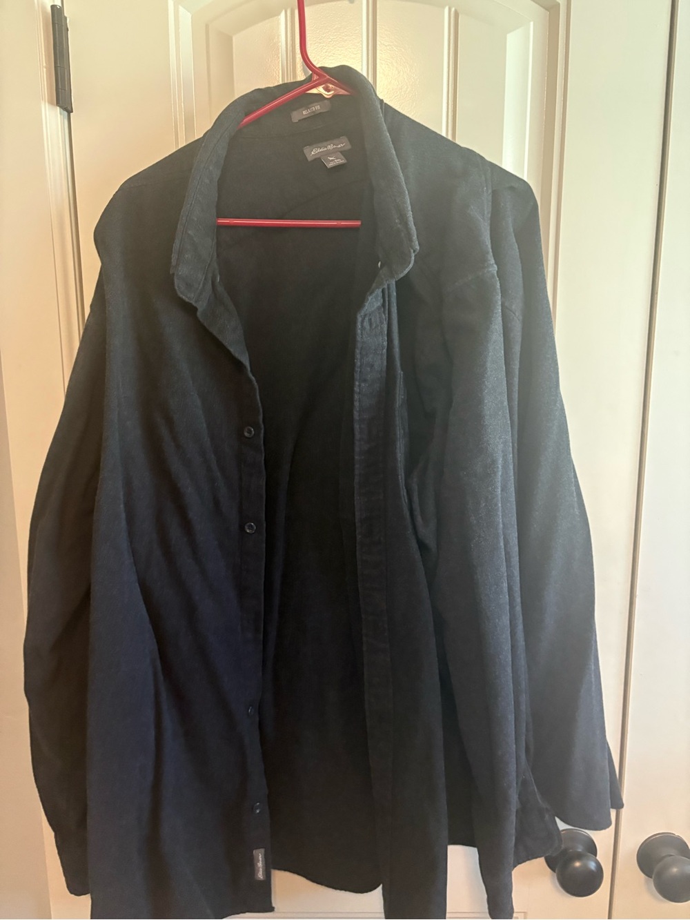 Eddie Bauer Dark Navy Corduroy Shirt Jacket